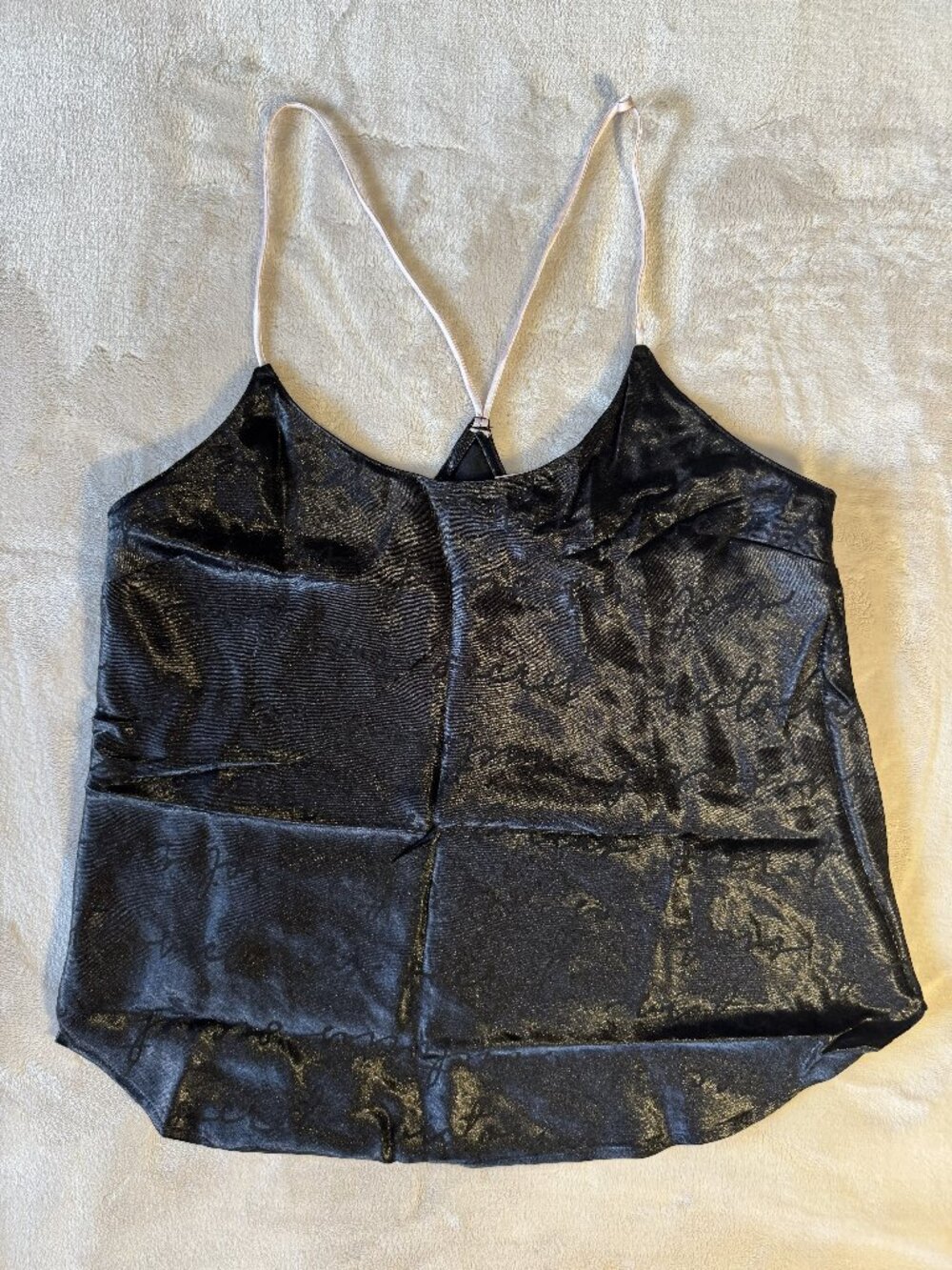 NWT Victoria's Secret Black Satin Lingerie Cami Size XS